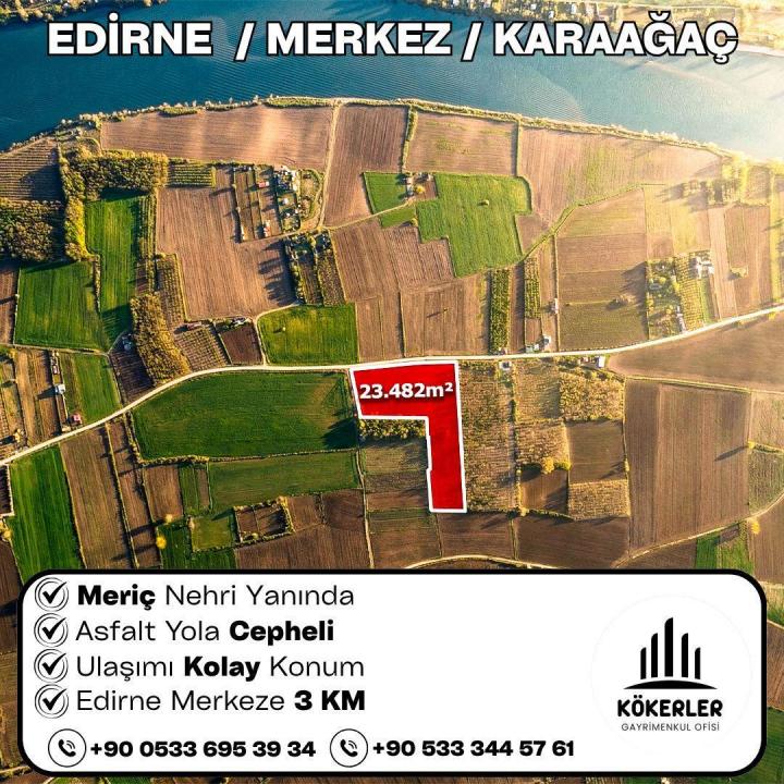 Edirne Merkez Karaağaç 23.482 m² arazi