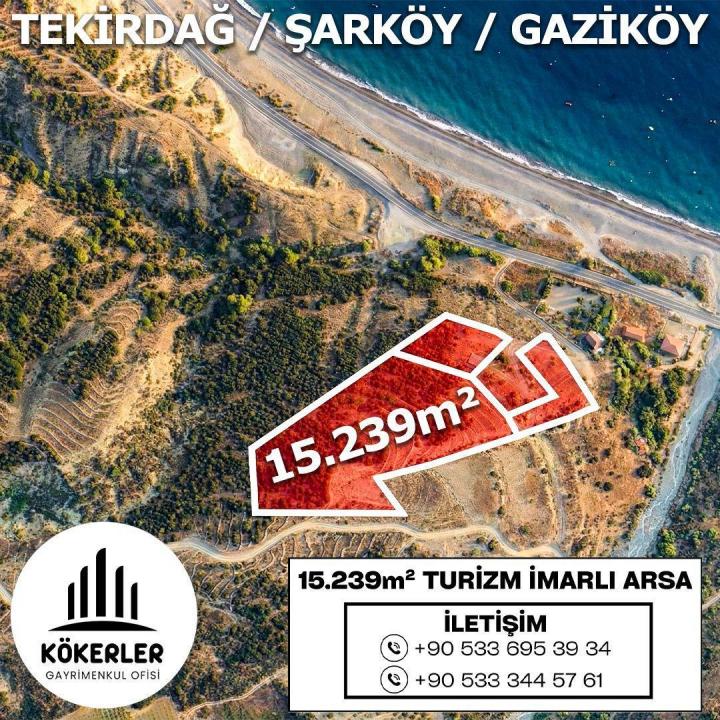 Tekirdağ Şarköy Gaziköy 15.239 m² turizm imarlı arsa