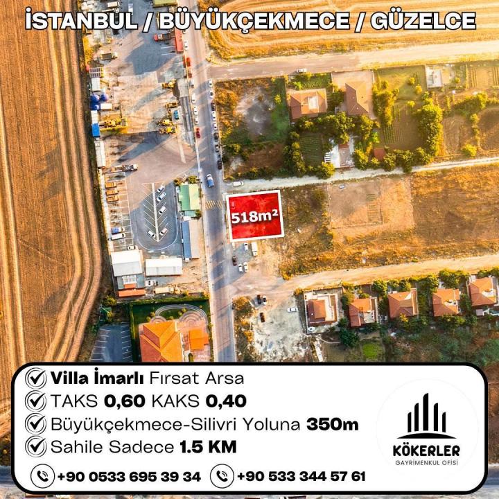 İstanbul Büyükçekmece Güzelce 518 m² villa imarlı arsa