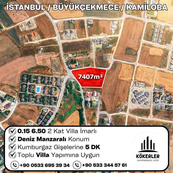 İstanbul Büyükçekmece Kamiloba 7.407 m² villa imarlı arsa